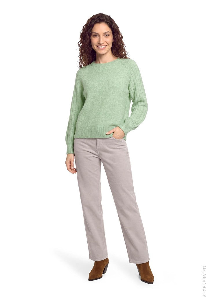 Cartoon Pullover Grün – Ansicht 3