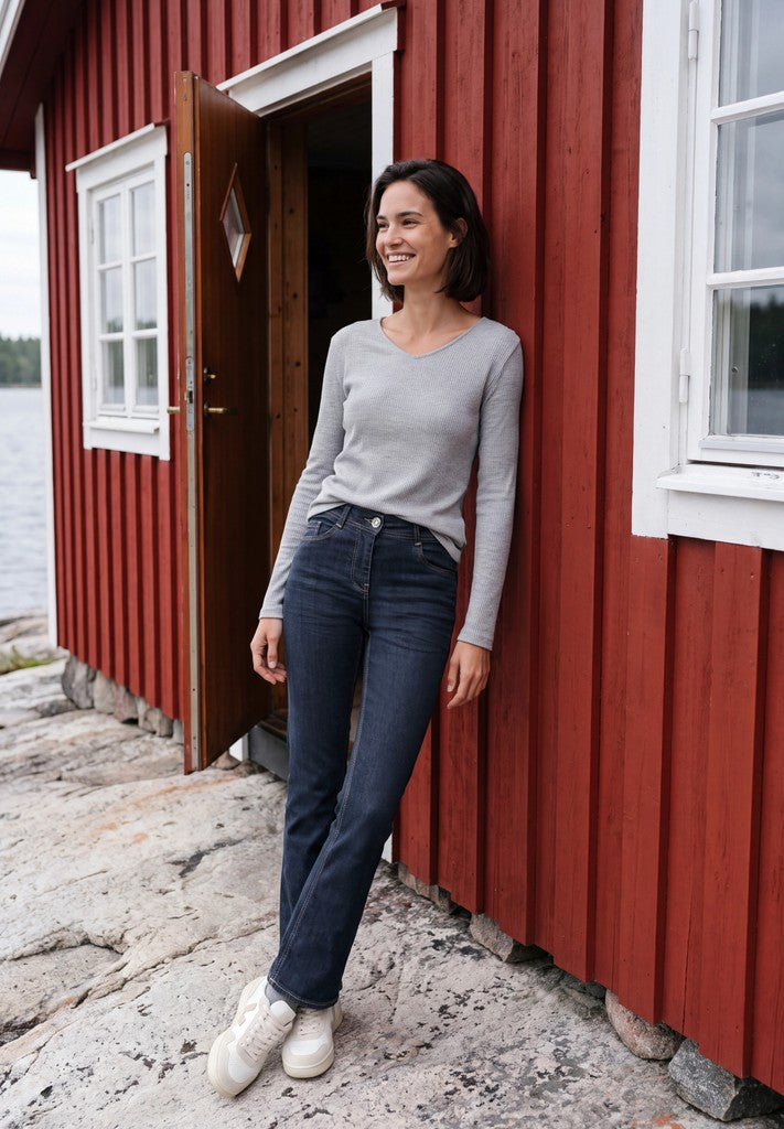 CECIL Jeans Style Toronto Straight High Rinsed Wash – Ansicht 3