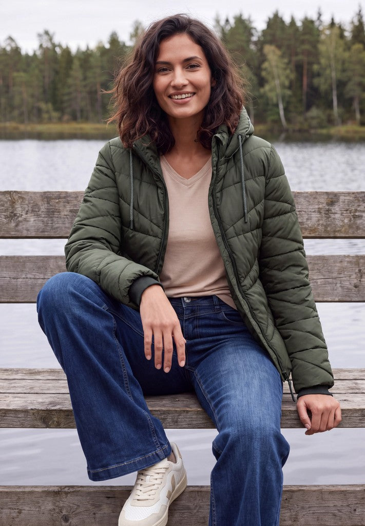 CECIL Jacke TOS Sportive Padded Olive Night – Ansicht 2