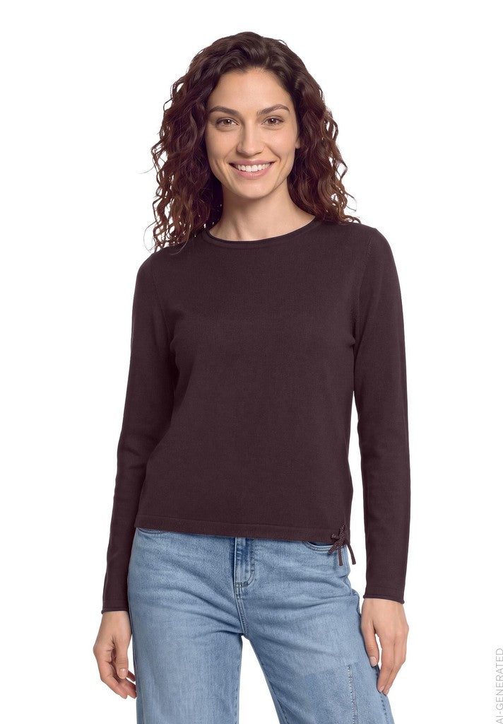Cartoon Pullover Dark Dahlia