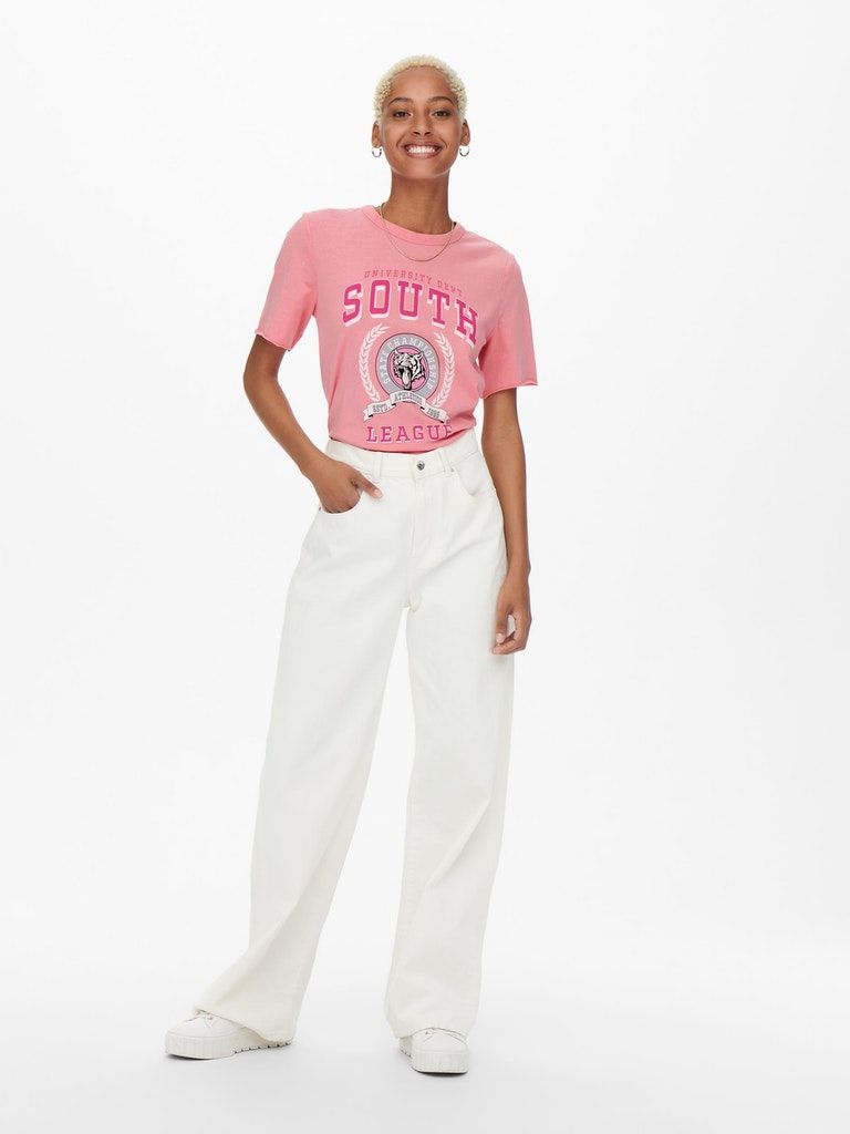ONLLUCY BOXY S/S UNIVERSITY TOP BOX JRS