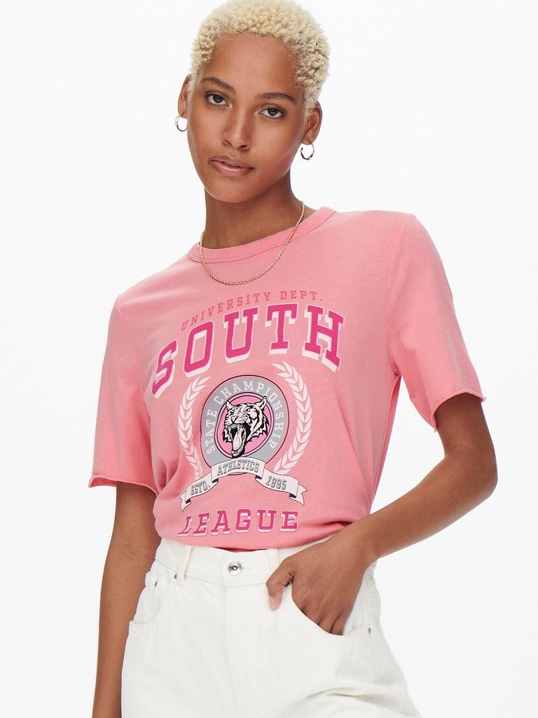 ONLLUCY BOXY S/S UNIVERSITY TOP BOX JRS