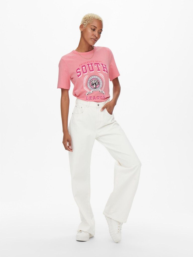 ONLLUCY BOXY S/S UNIVERSITY TOP BOX JRS
