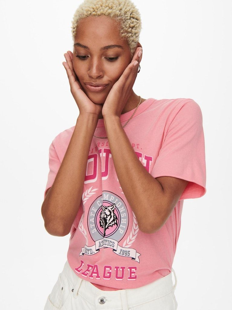 ONLLUCY BOXY S/S UNIVERSITY TOP BOX JRS