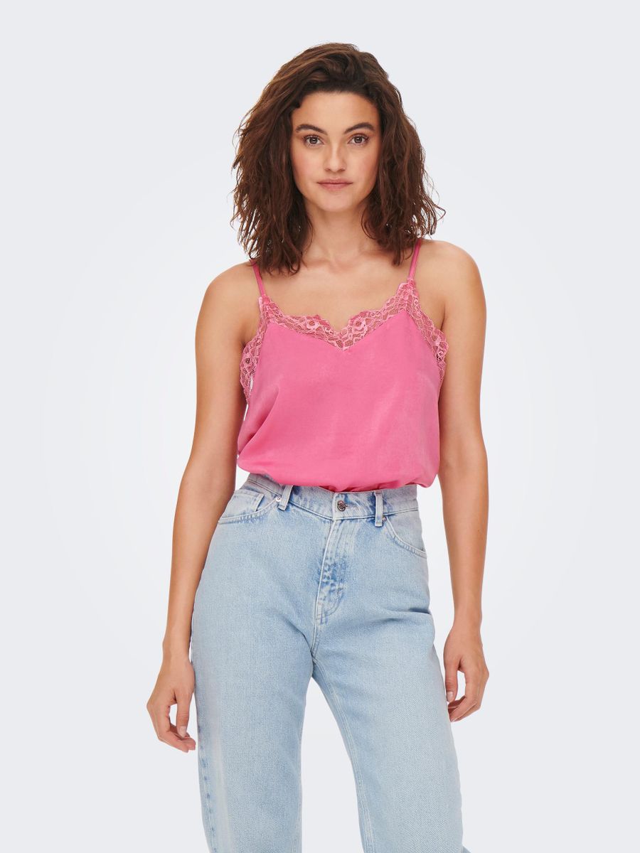 ONLFRIDAY S/L LACE SINGLET WVN