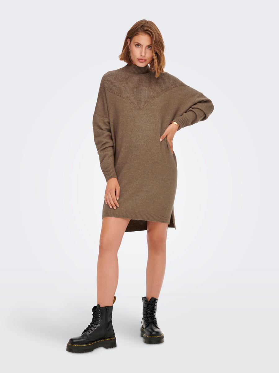 ONLSILLY L/S HIGHNECK DRESS BF KNT