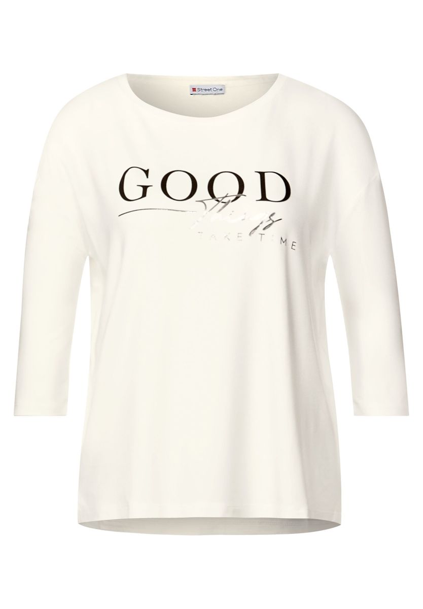 Jersey T-Shirt mit Wording