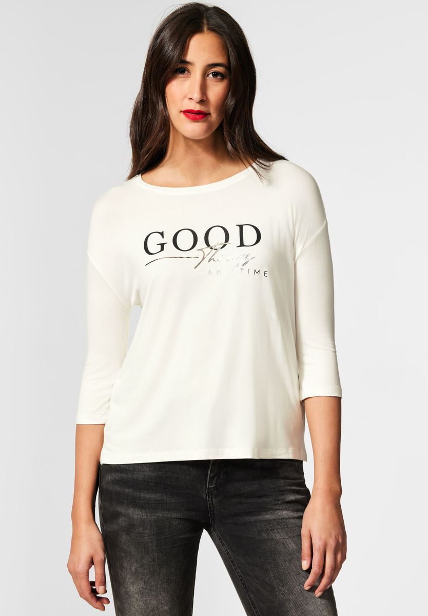 Jersey T-Shirt mit Wording