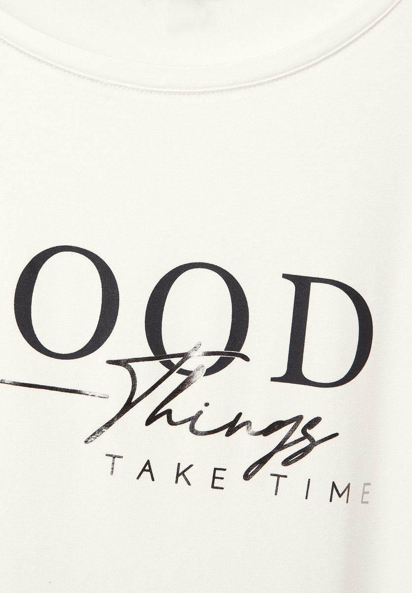 Jersey T-Shirt mit Wording