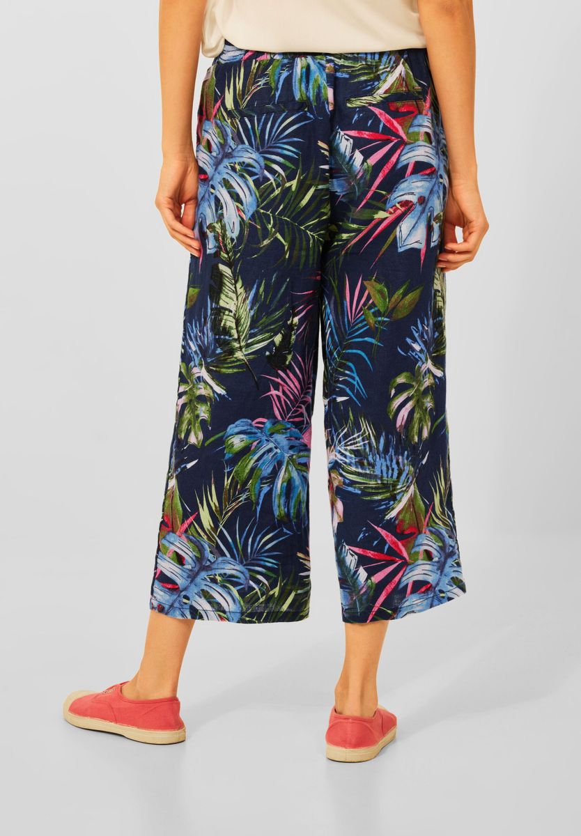 Leinenhose mit Print