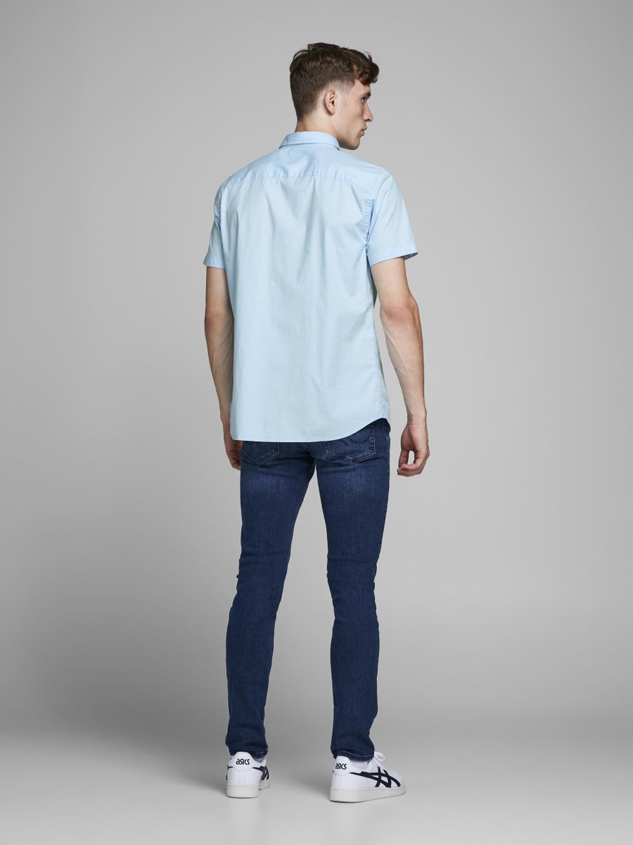 JPRBLAWORLD LOGO SHIRT S/S STRETCH EXP