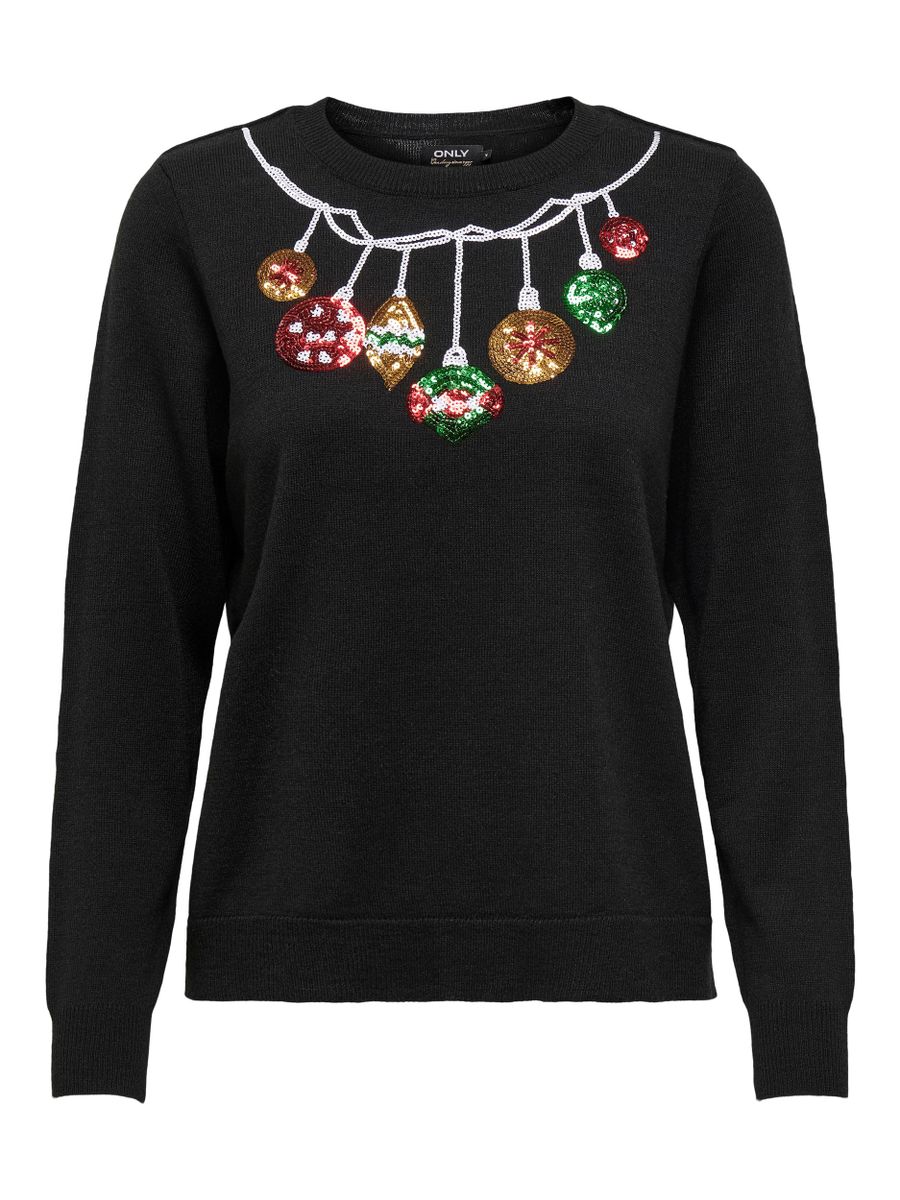 ONLXMAS L/S PULLOVER EX KNT