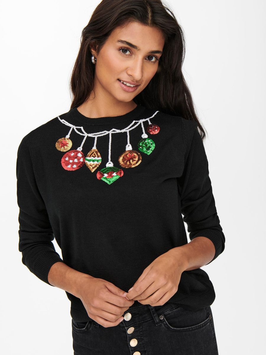 ONLXMAS L/S PULLOVER EX KNT