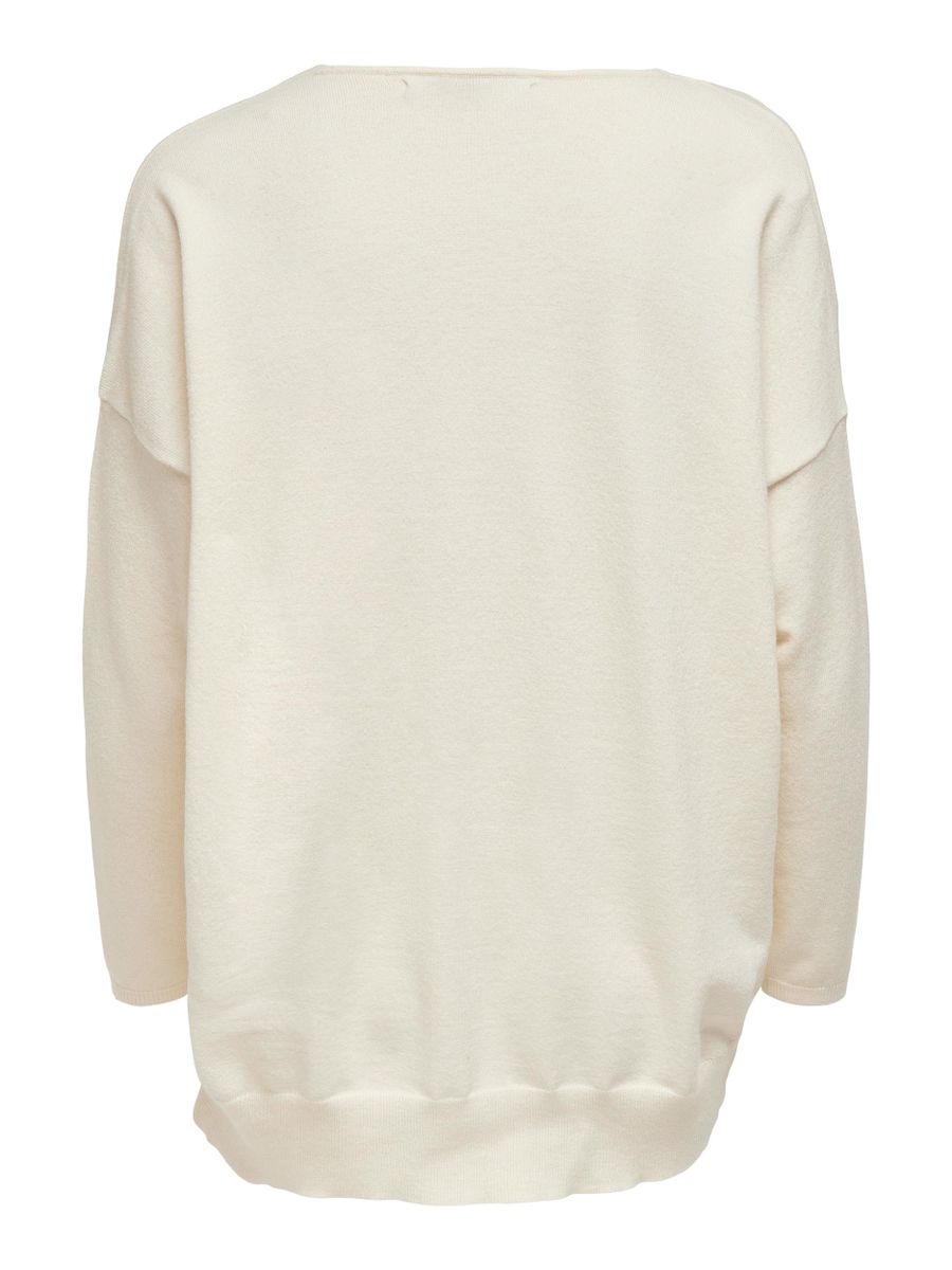 ONLLELY L/S LOOSE V-NECK PULL KNT NOOS