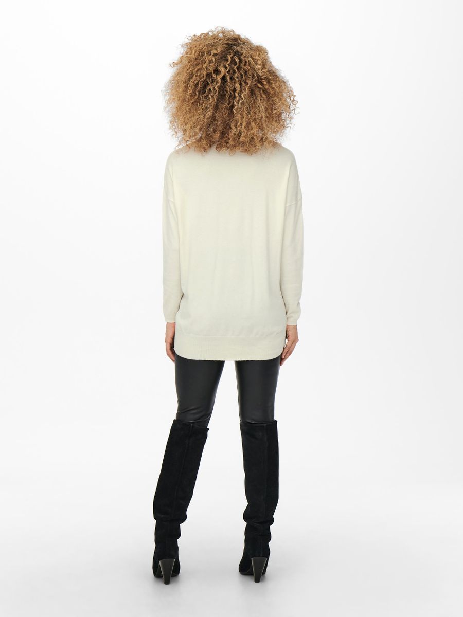 ONLLELY L/S LOOSE V-NECK PULL KNT NOOS