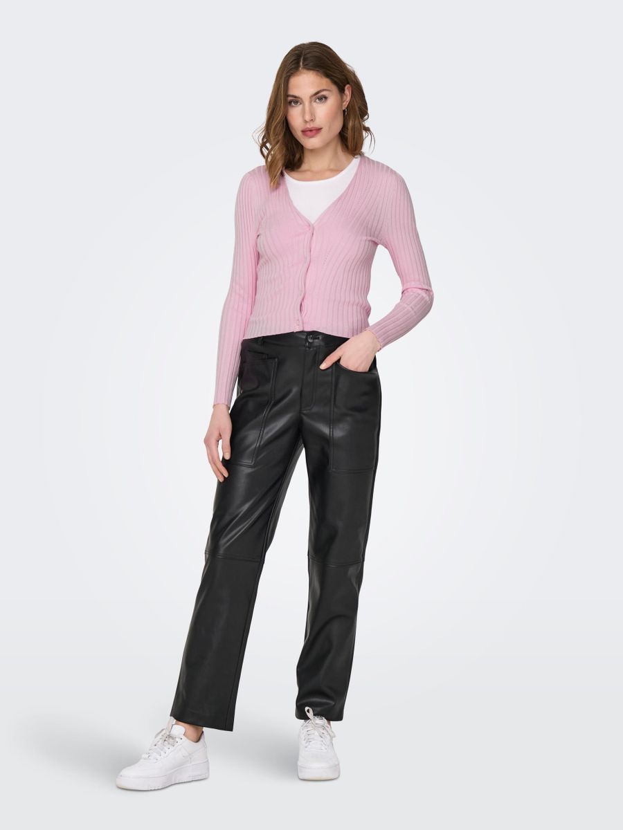 ONLMEDDI LS RIB BUTTON CARDIGAN CC KNT