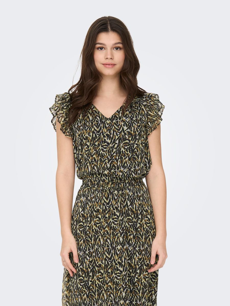ONLELIZA S/S V-NECK TOP PTM