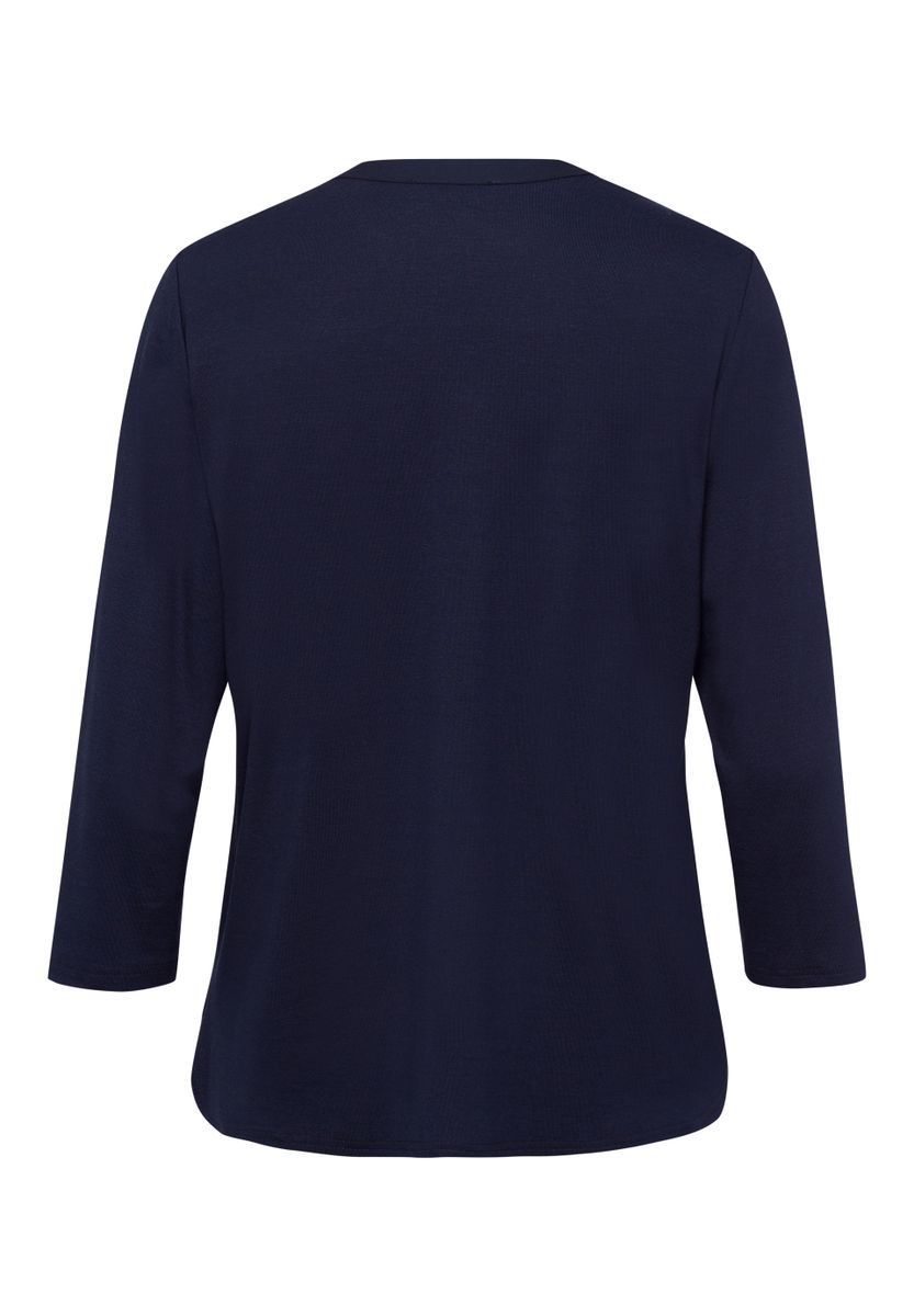 Blusenshirt NOS mit geschlitztem Rundhalsausschnitt