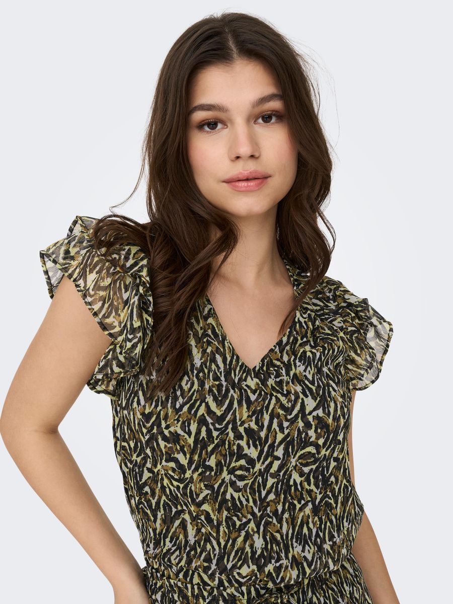 ONLELIZA S/S V-NECK TOP PTM
