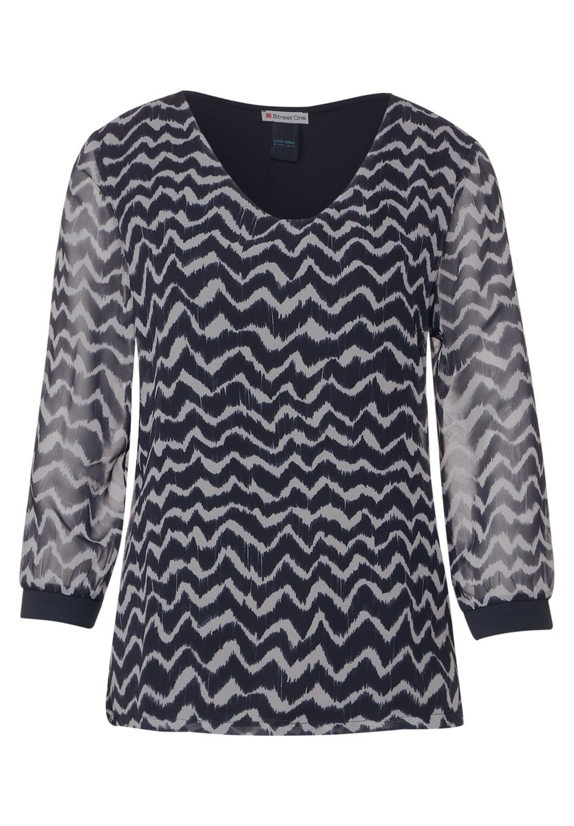 Zick Zack Chiffon Shirt