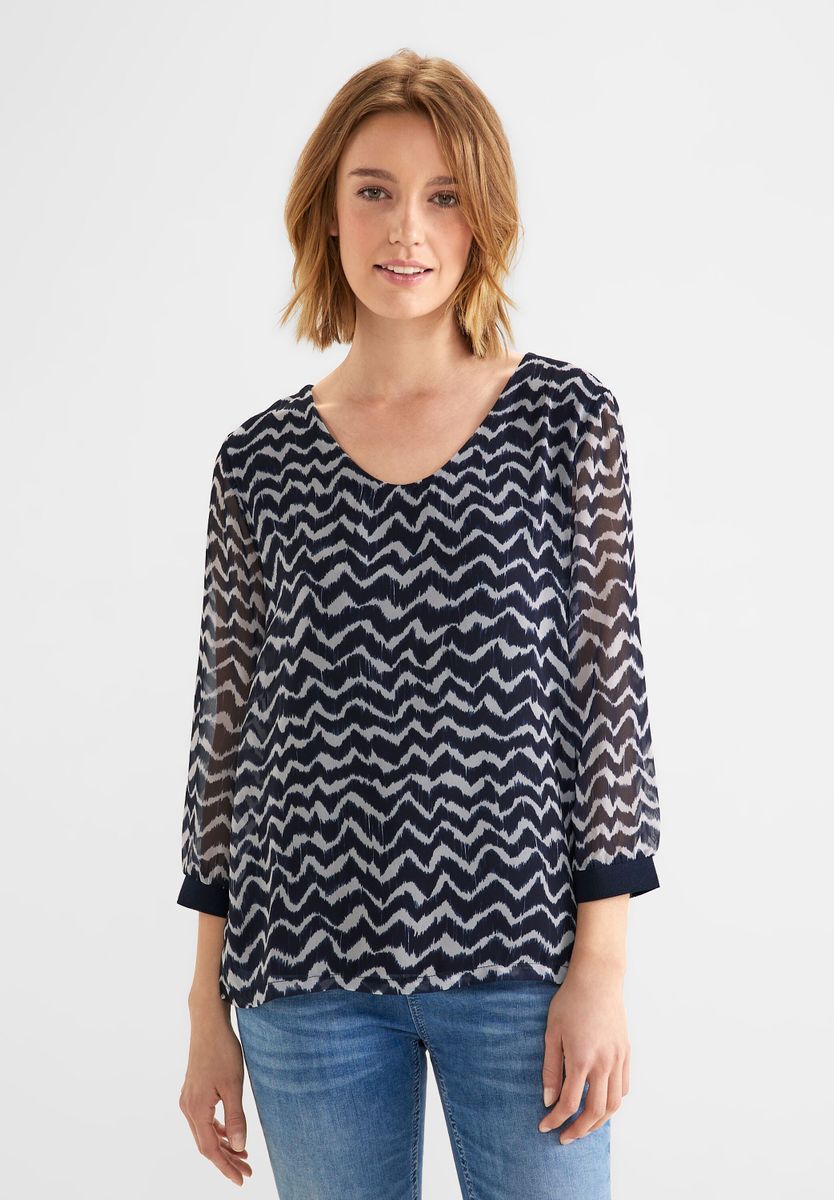 Zick Zack Chiffon Shirt