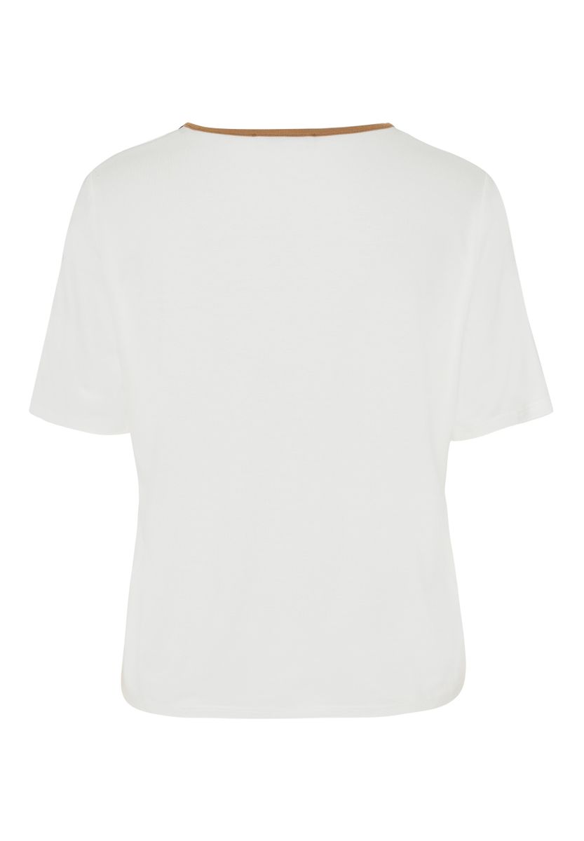 Shirt WALKING ON SUNSHINE mit feminin gestaltetem Rundhals