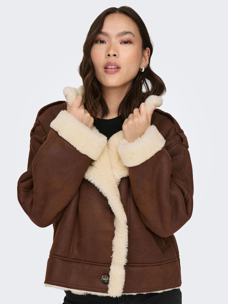 ONLYLVA FAUX SUEDE BONDED JACKET CC OTW