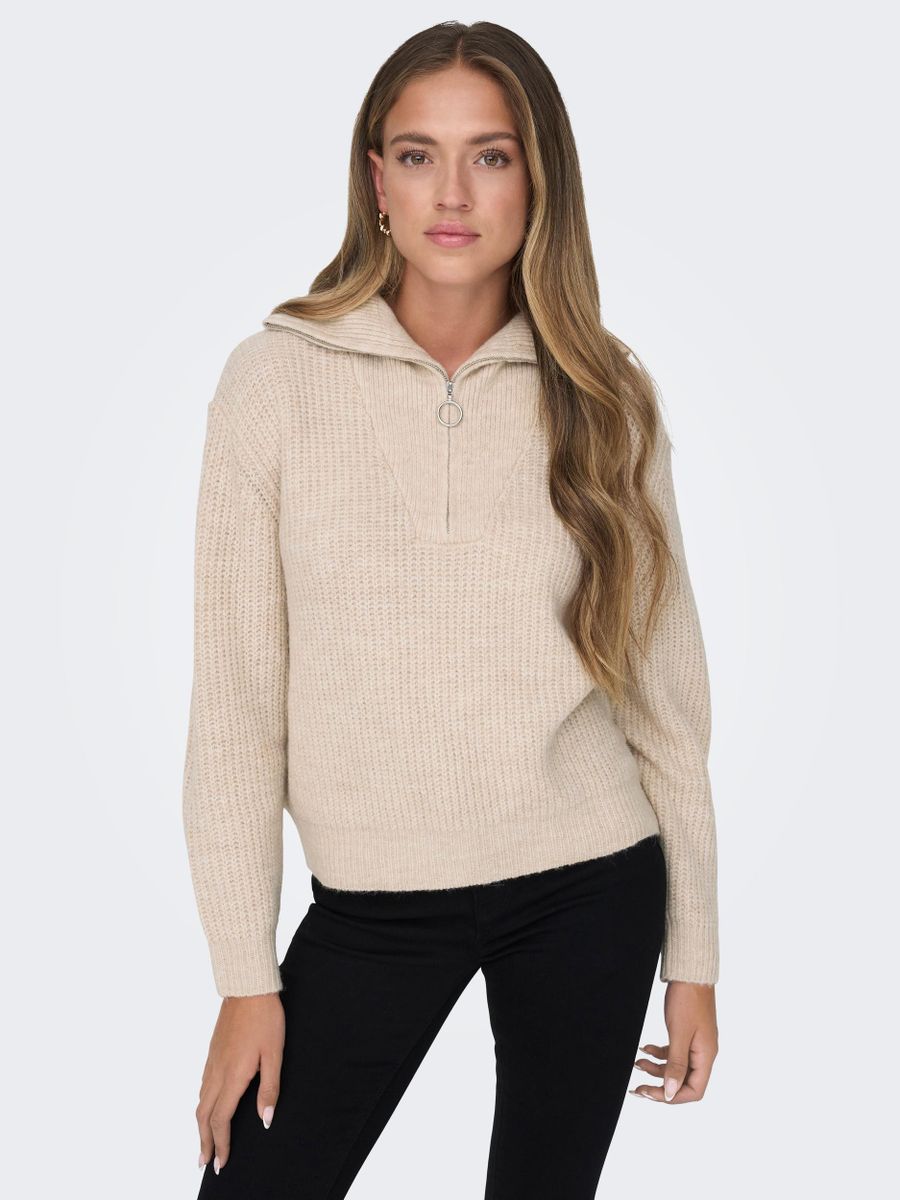 ONLBAKER L/S ZIP PULLOVER KNT NOOS