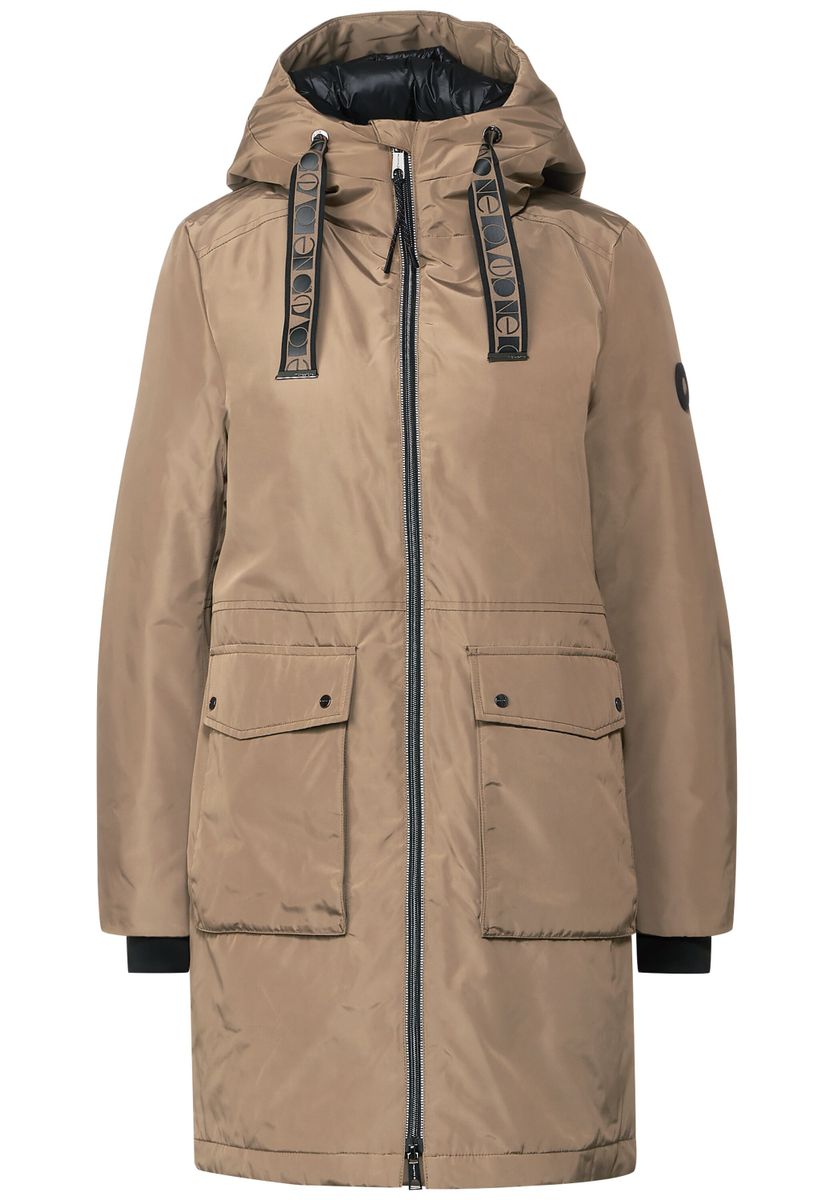 Glänzende Longjacke