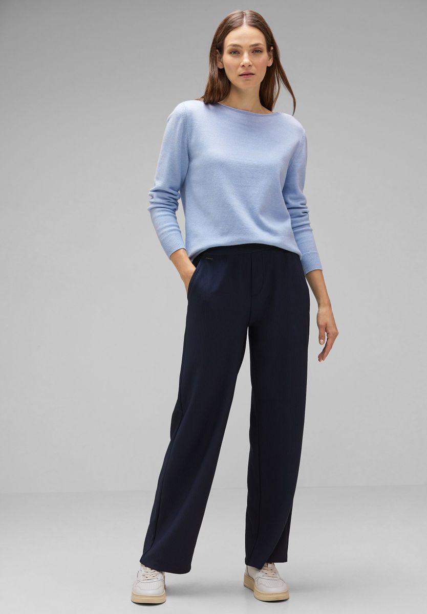 Casual Fit Hose mit Struktur