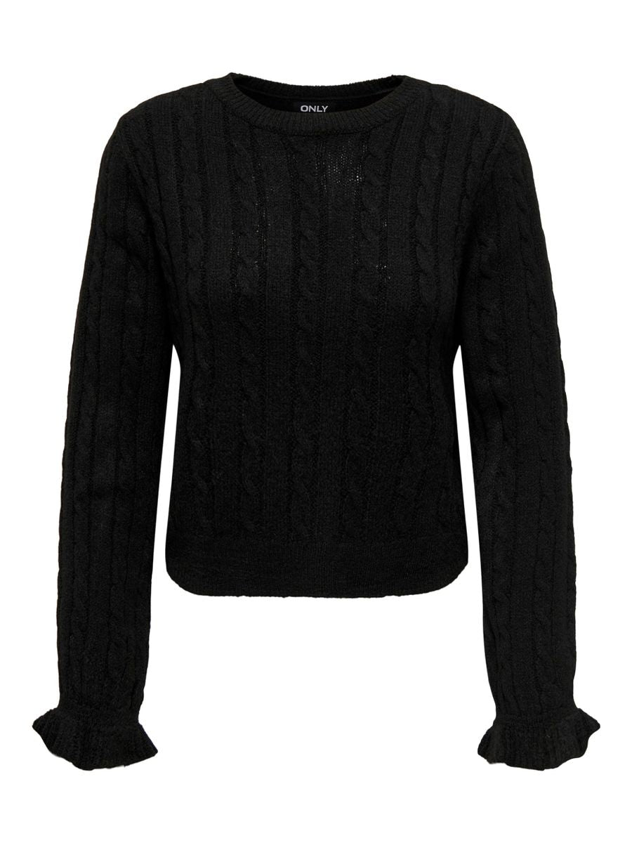 ONLTIA LS CABLE O-NECK BF KNT