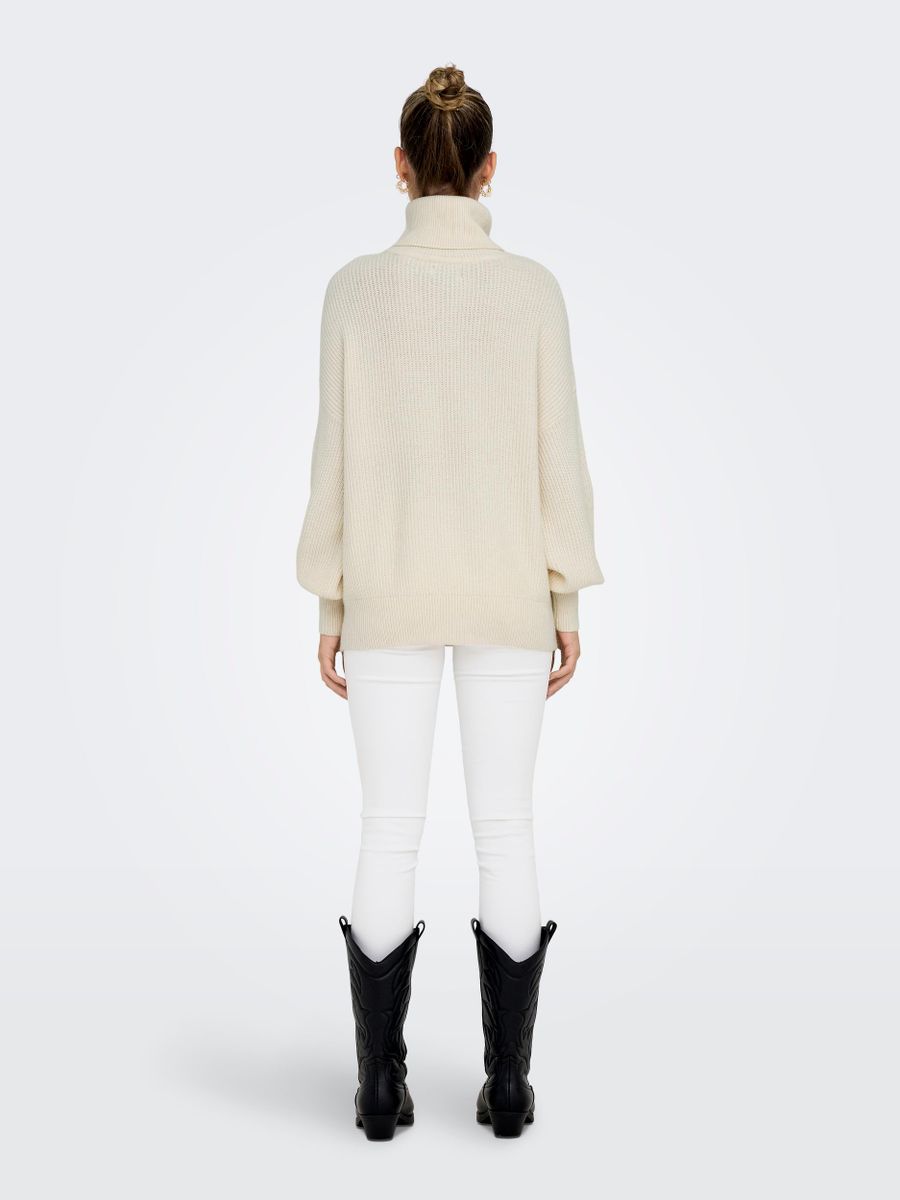 ONLKATIA LS RIB ROLL NECK CC KNT