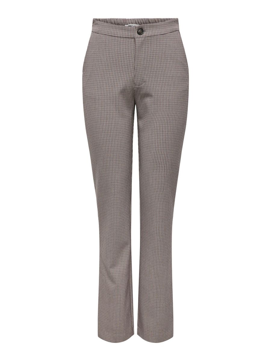 ONLJOSS HW FLARED SLIT CHECK PANT TLR RP