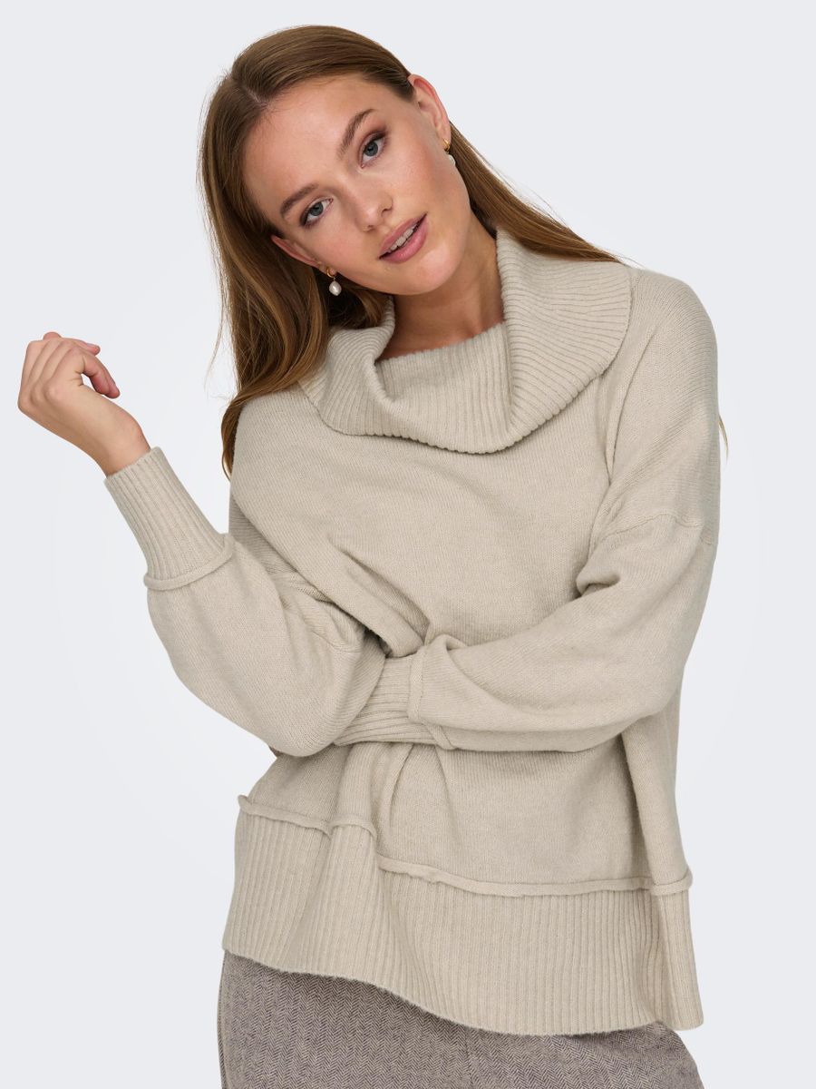 ONLHAZEL LS COWLNECK BF KNT
