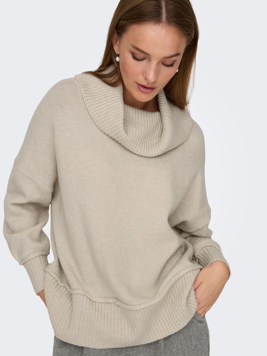 ONLHAZEL LS COWLNECK BF KNT