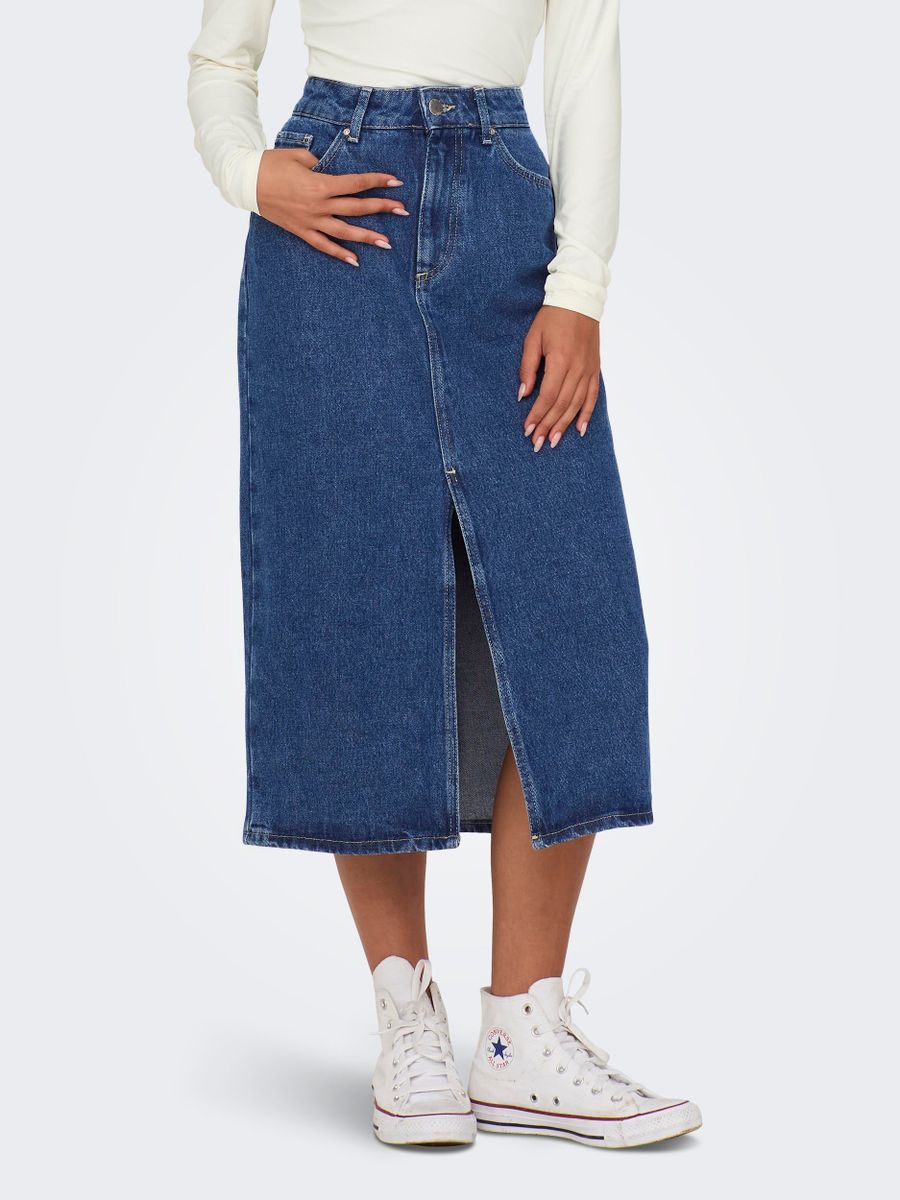 ONLBIANCA MIDI SKIRT DNM REA NOOS