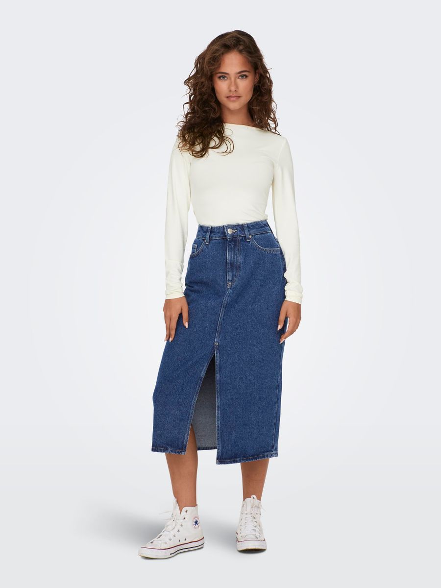 ONLBIANCA MIDI SKIRT DNM REA NOOS