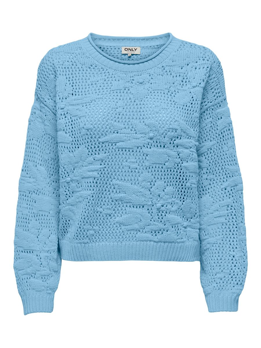 ONLCILLE LIFE LS STRUCTURE O-NECK CC KNT