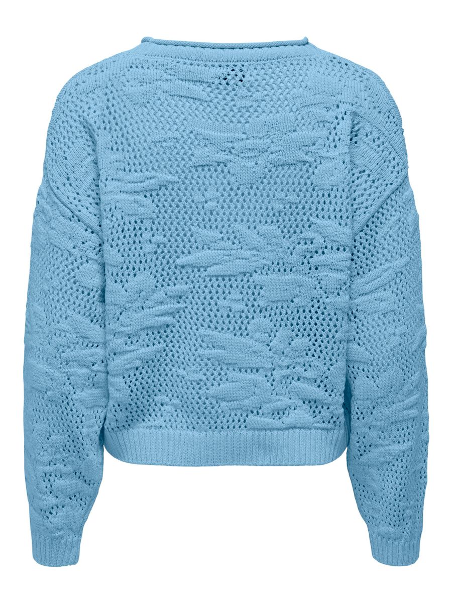 ONLCILLE LIFE LS STRUCTURE O-NECK CC KNT