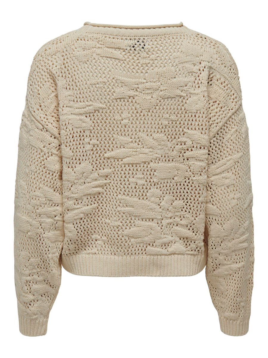 ONLCILLE LIFE LS STRUCTURE O-NECK CC KNT