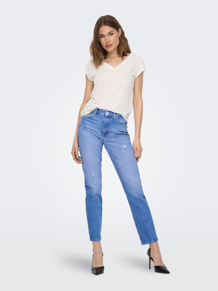 ONLFREE LIFE S/S MOD.V-NECK TOP JRS NOOS