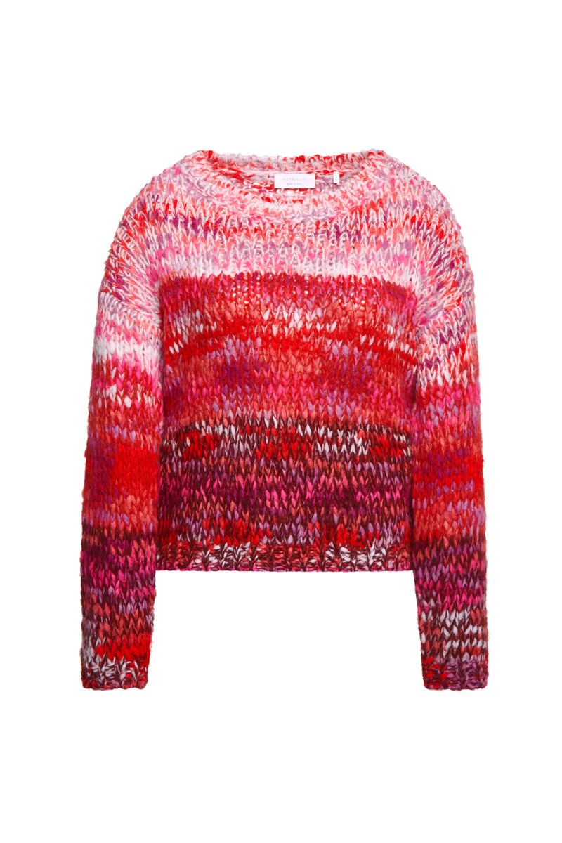 Crew neck with print yarn