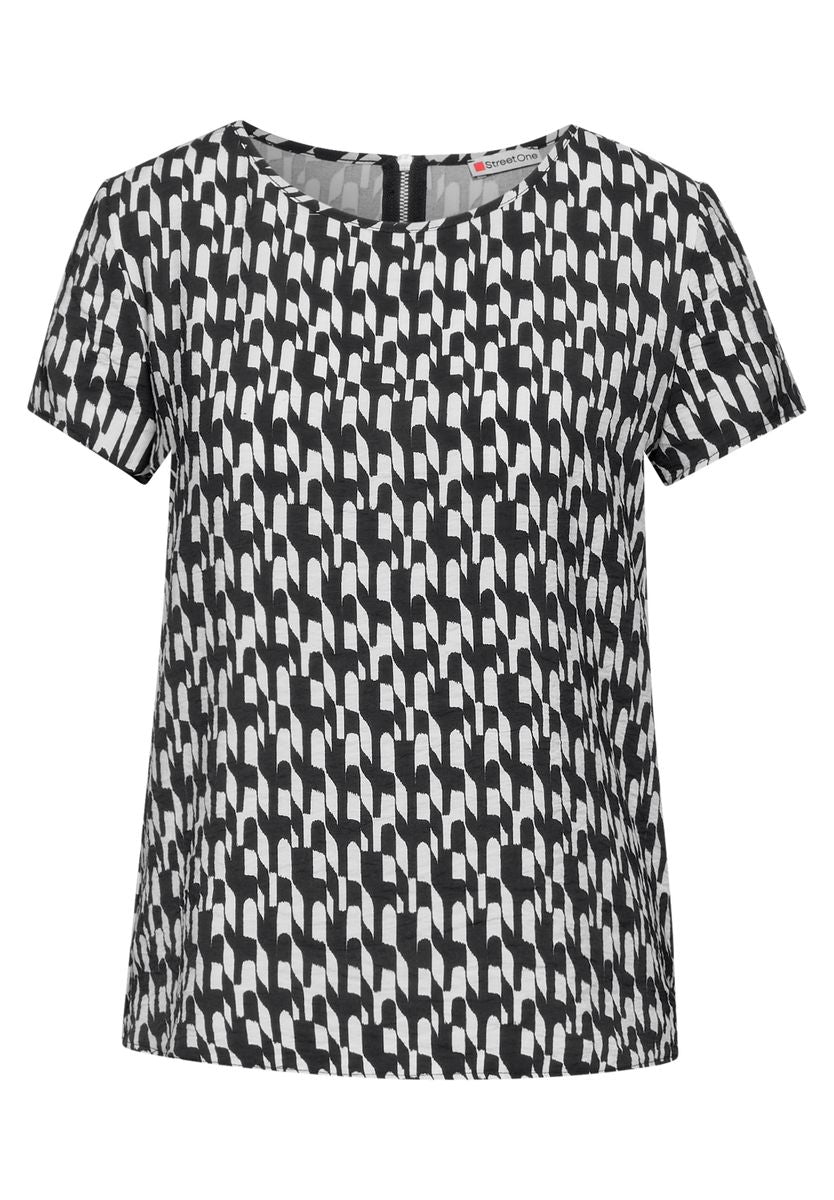 Materialmix-T-Shirt