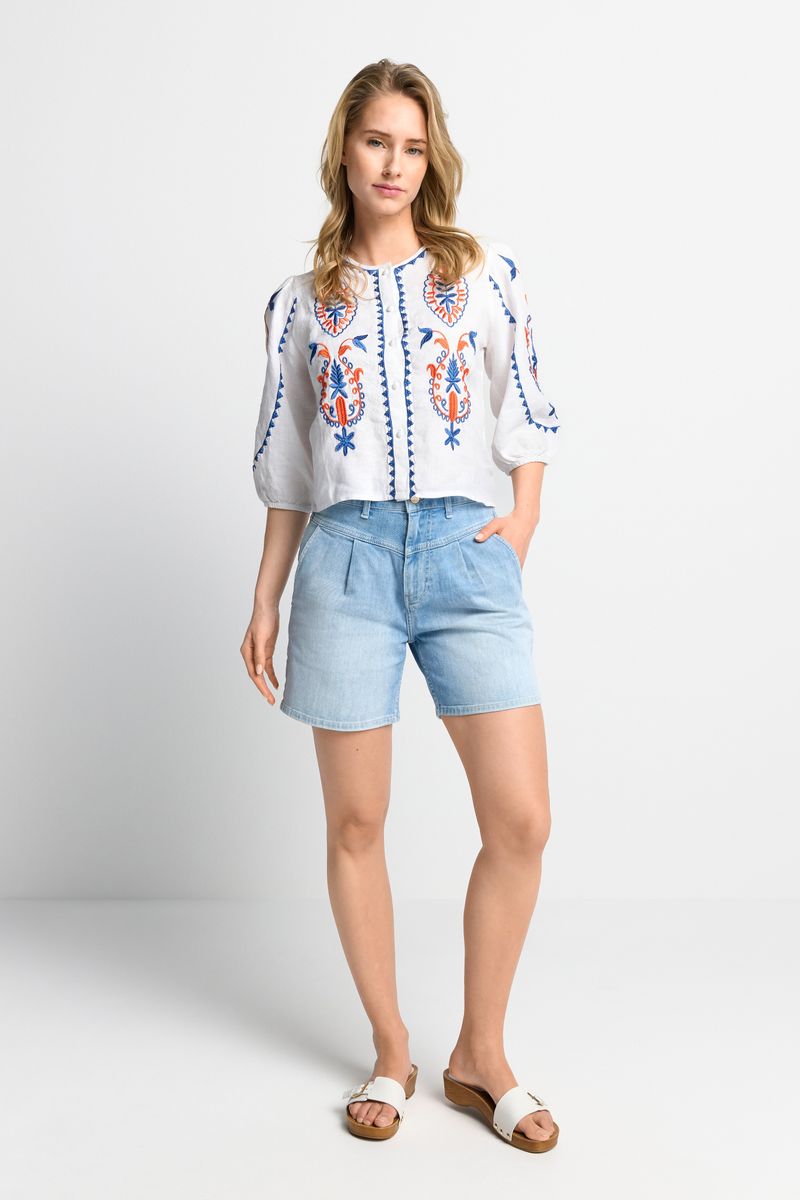 blue denim shorts organic