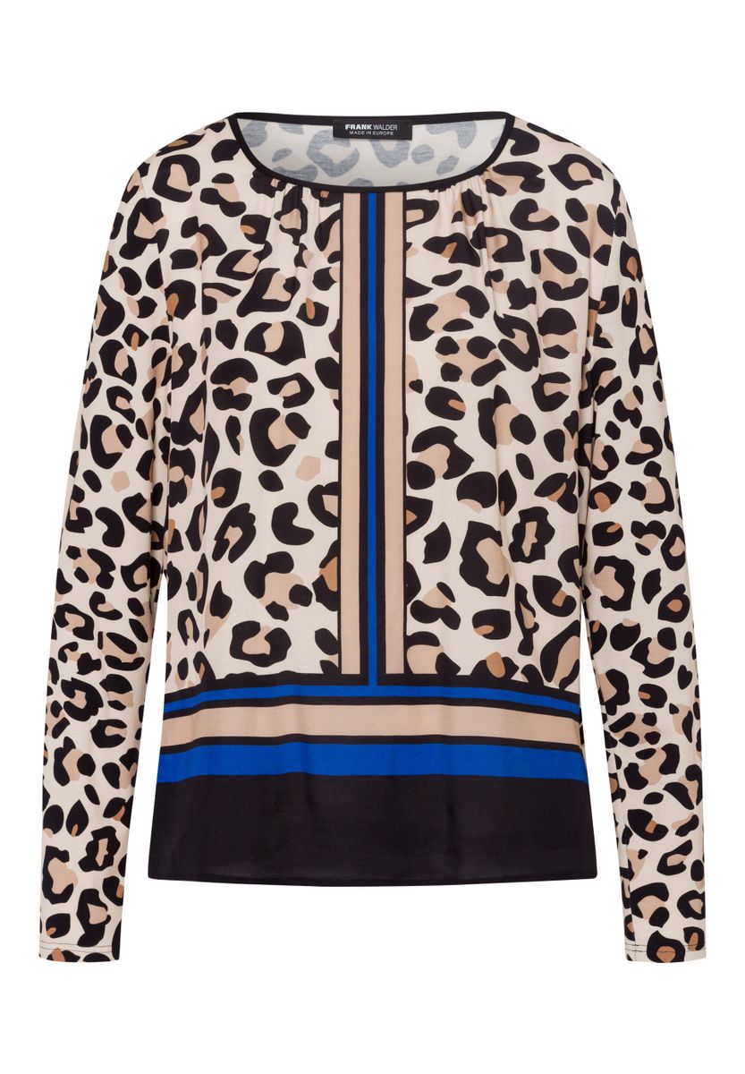 Blusenshirt BOLD BLUE TONES mit eleganten Farbakzenten