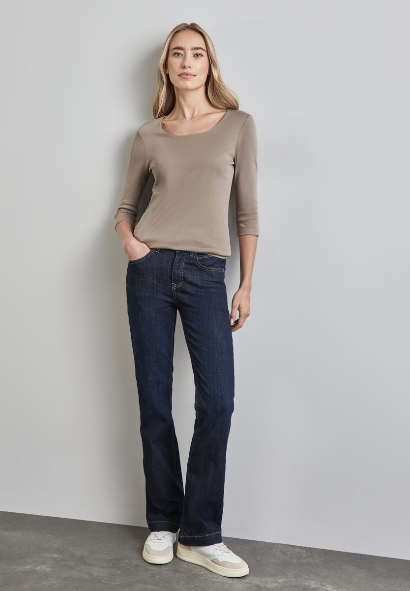 Basic T-Shirt mit 3/4 Arm