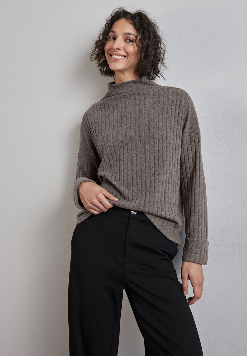 Shirt mit Rippstruktur