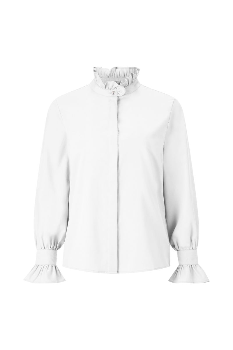 Cotton ruffle blouse organic