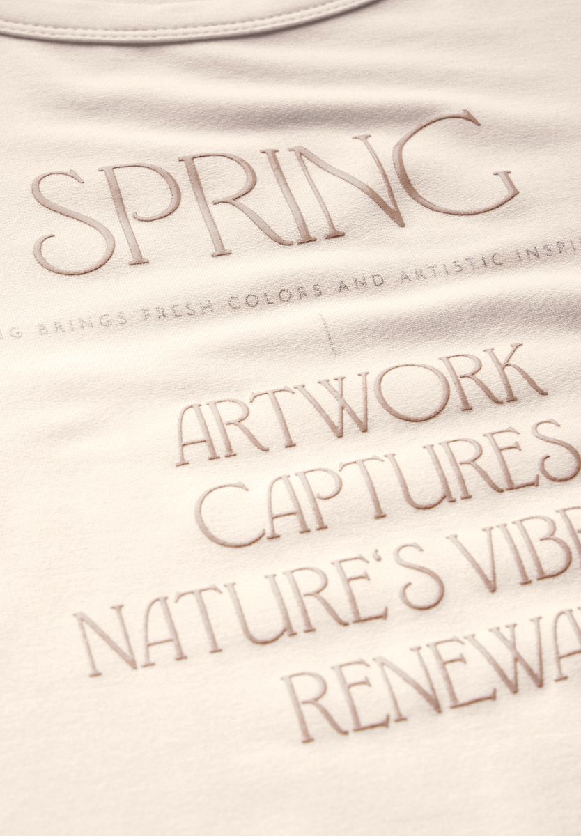 Shirt mit glänzendem Wording