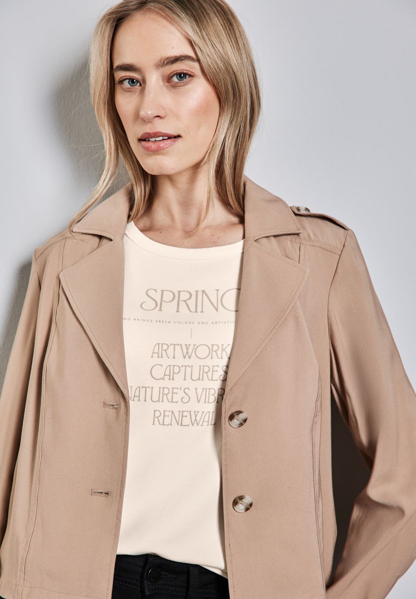 Shirt mit glänzendem Wording